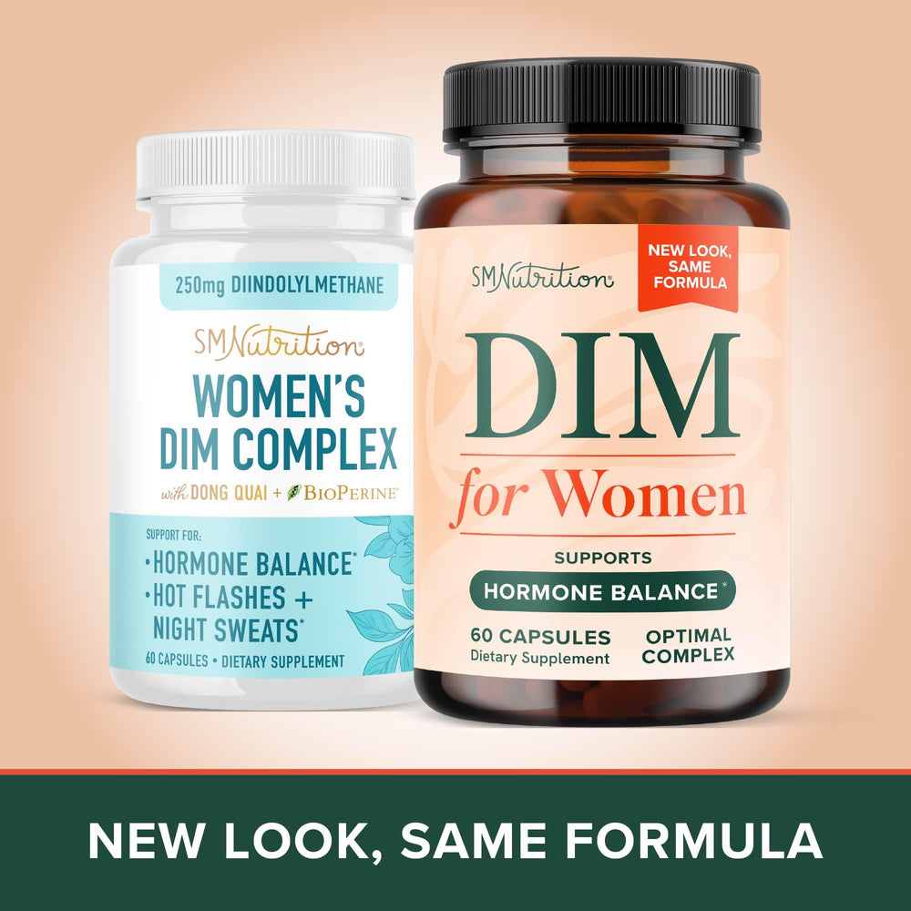 BioPerine-enhanced DIM capsules on label for improved absorption.