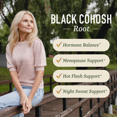 SMNutrition Black Cohosh Gummies bottle side view for easy dosing.