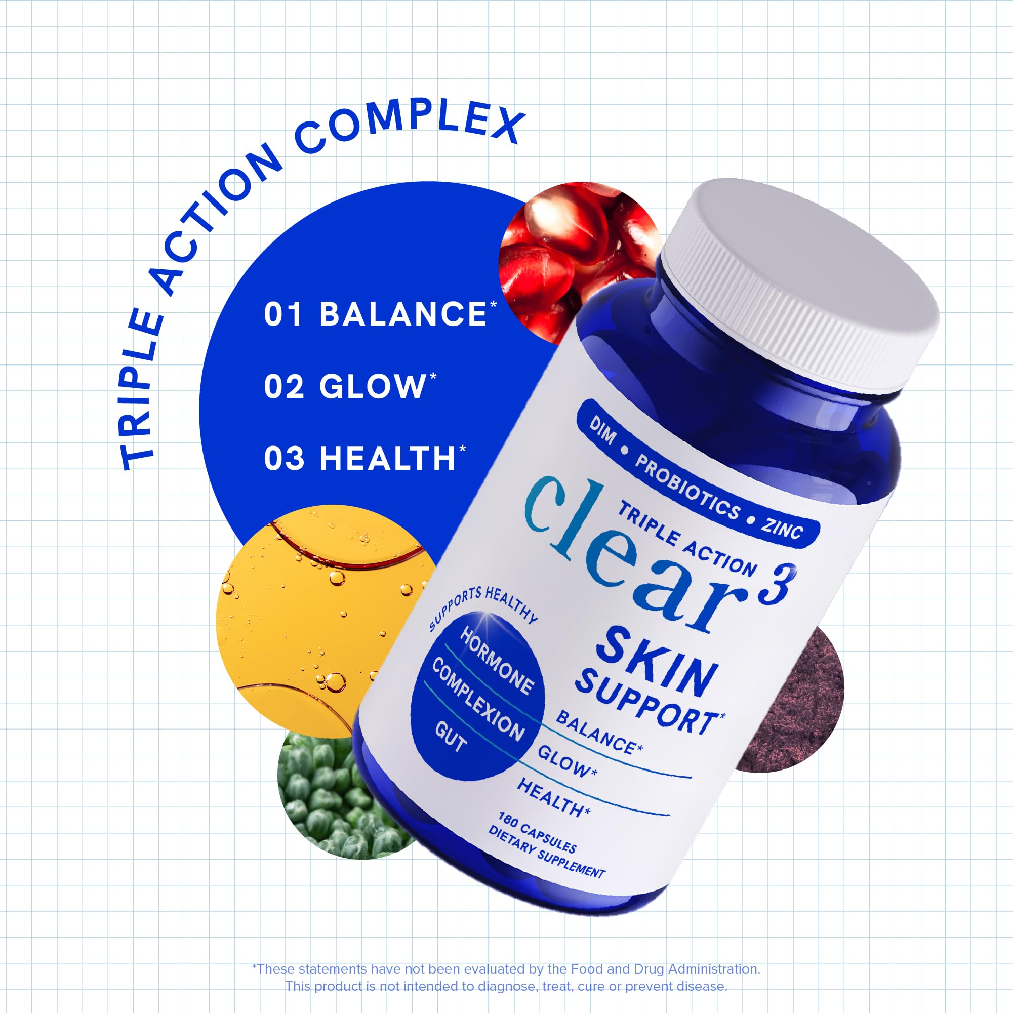 SMNutrition vitamins image featuring zinc selenium and vitamin B6 for complexion