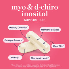 SMNutrition Myo-Inositol bottle-front highlights 40:1 ratio for female wellness.
