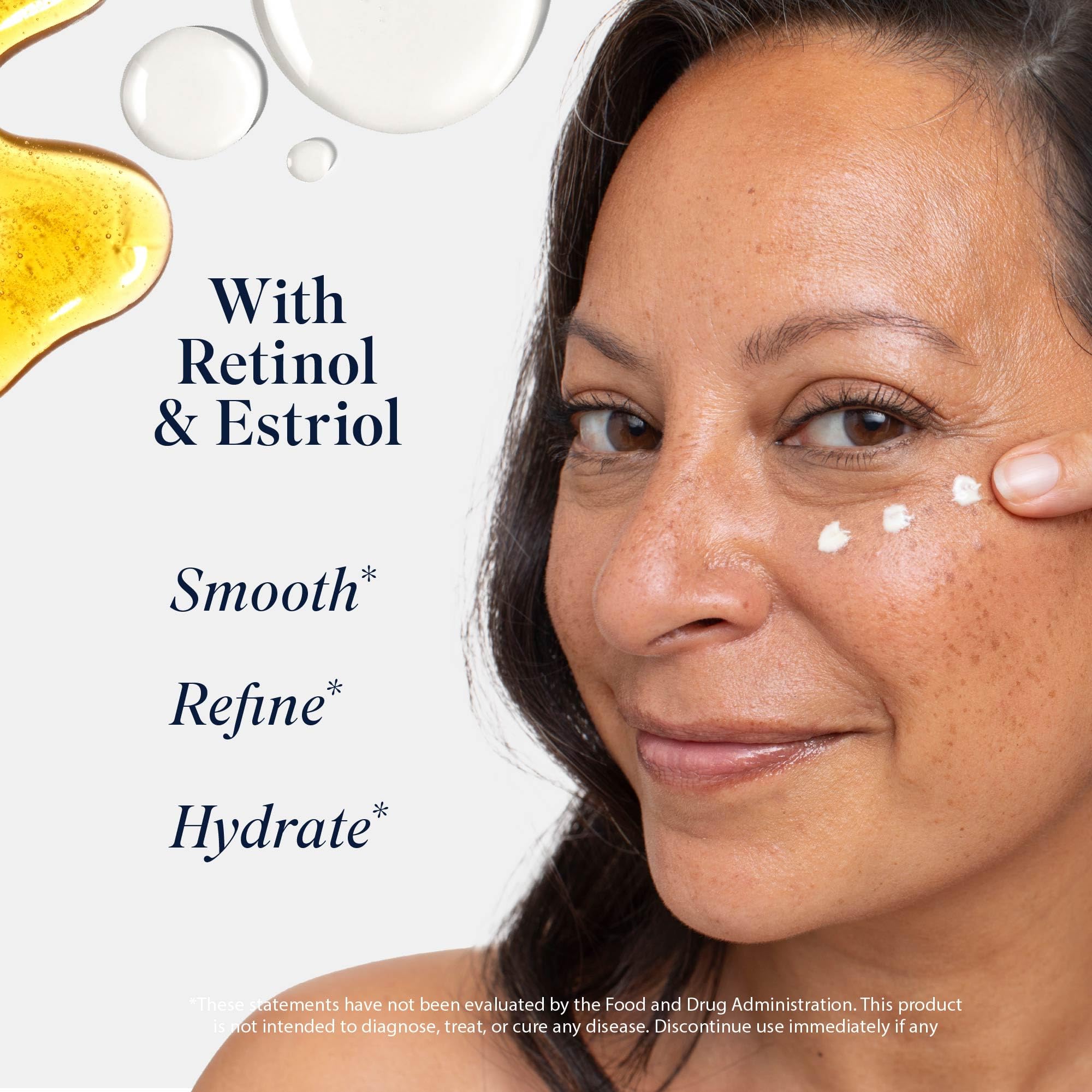 Estro-Life cream texture close-up indicating rich hydration