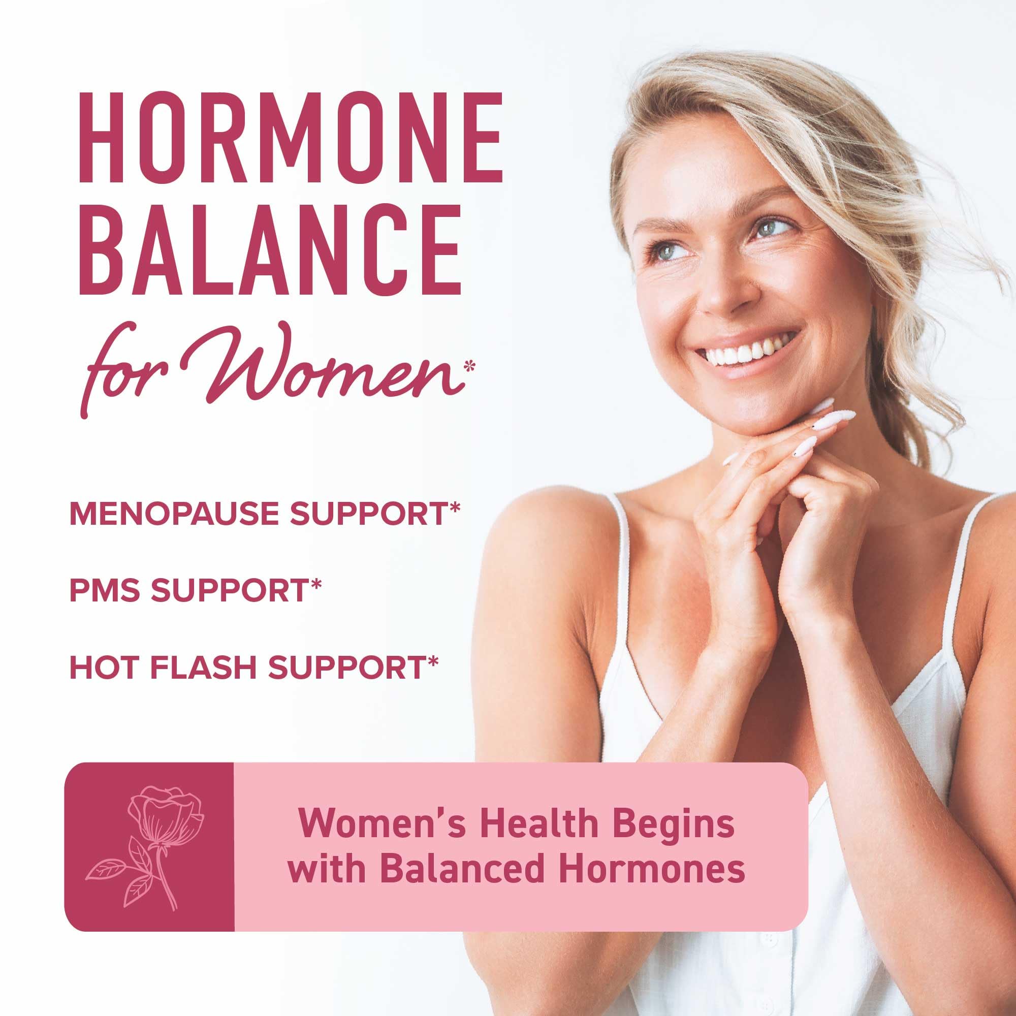 SMNutrition Hormone Balance dropper highlights easy, precise daily dosing.