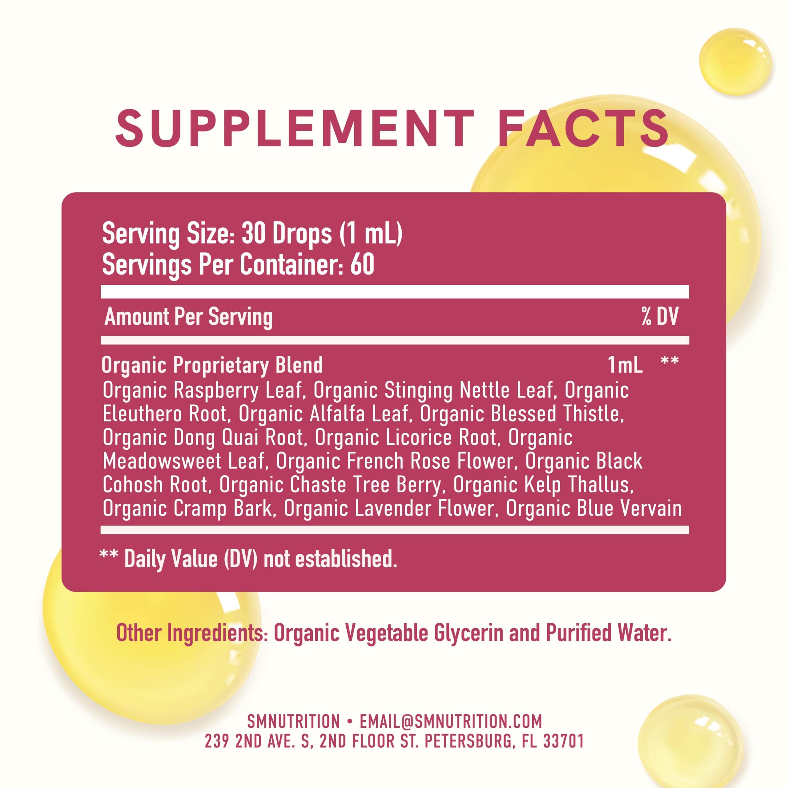 SMNutrition Hormone Balance packaging box highlights vegan, non-GMO promise.