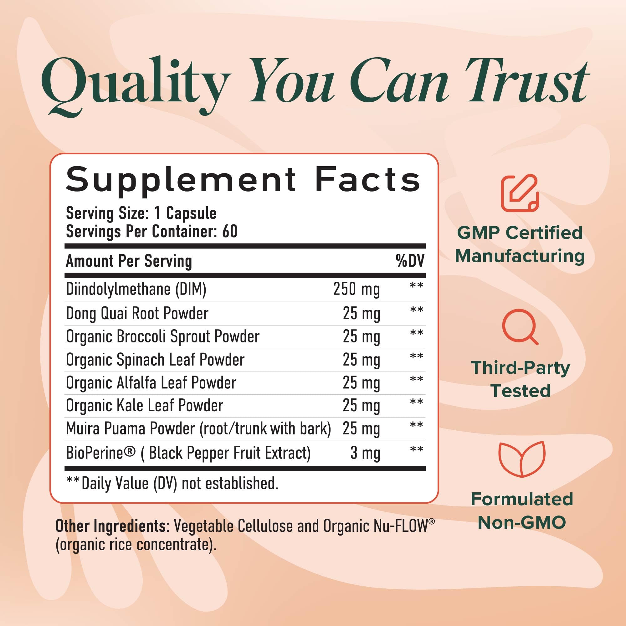 60-count DIM bottle graphic showing menopause wellness support options.