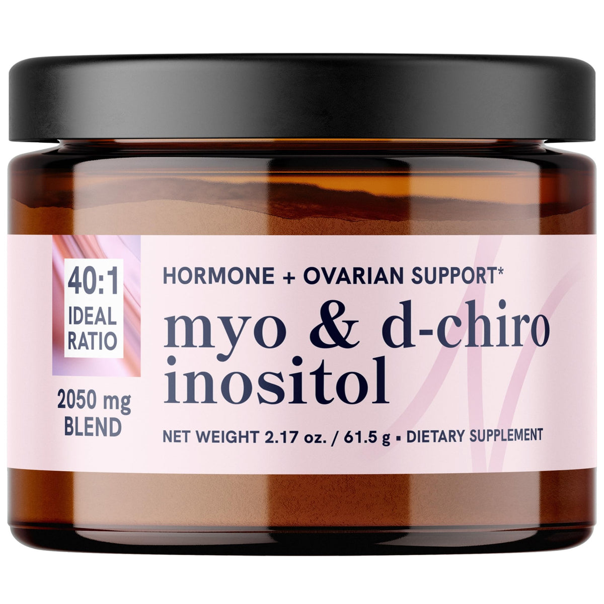 SMNutrition Myo-Inositol & D-Chiro Inositol powder bottle showing balanced hormones concept for daily cycles