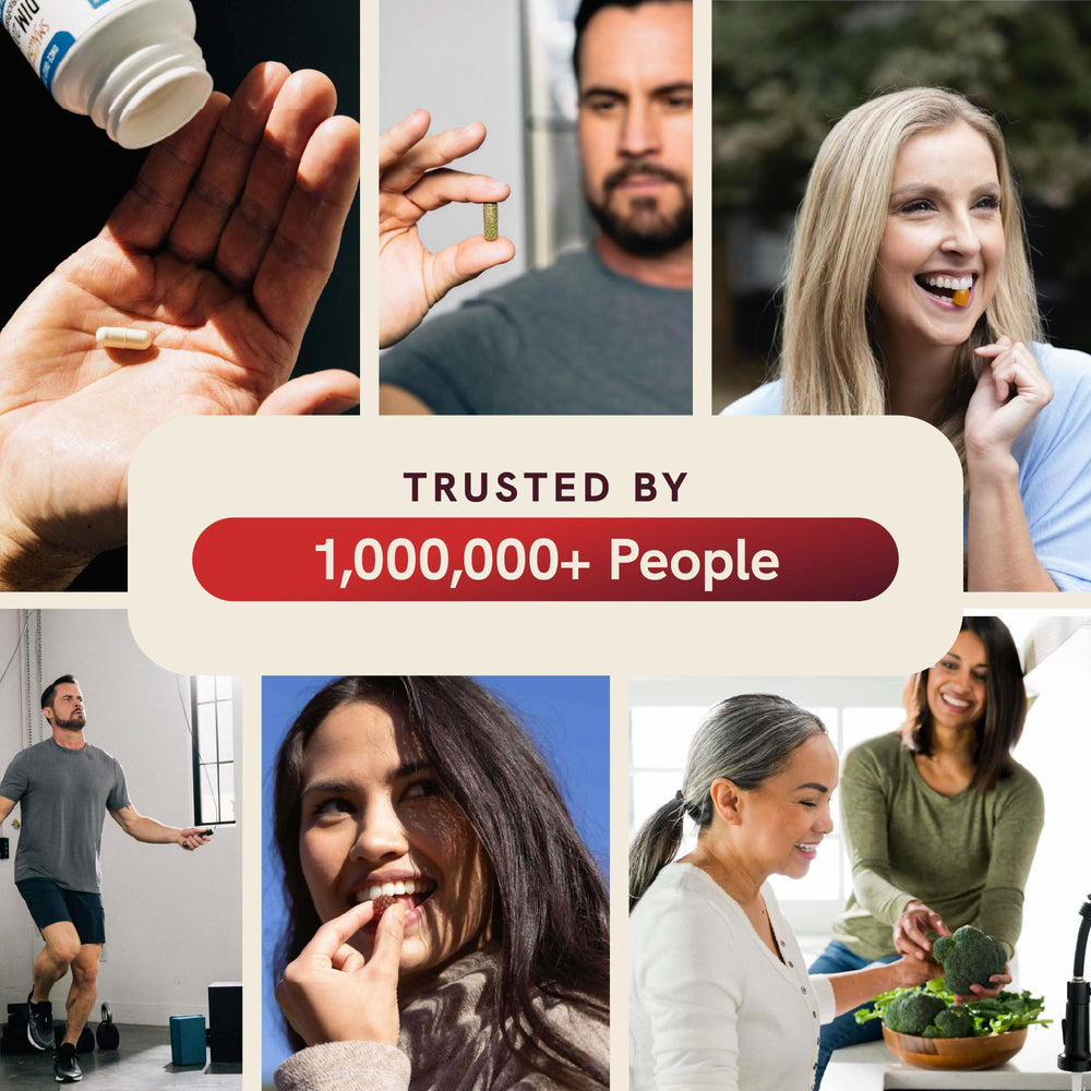 Bottle beside a glass suggests convenient, on-the-go daily intake