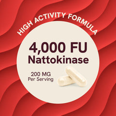 Two nattokinase capsules providing 4000 FU per serving for daily use