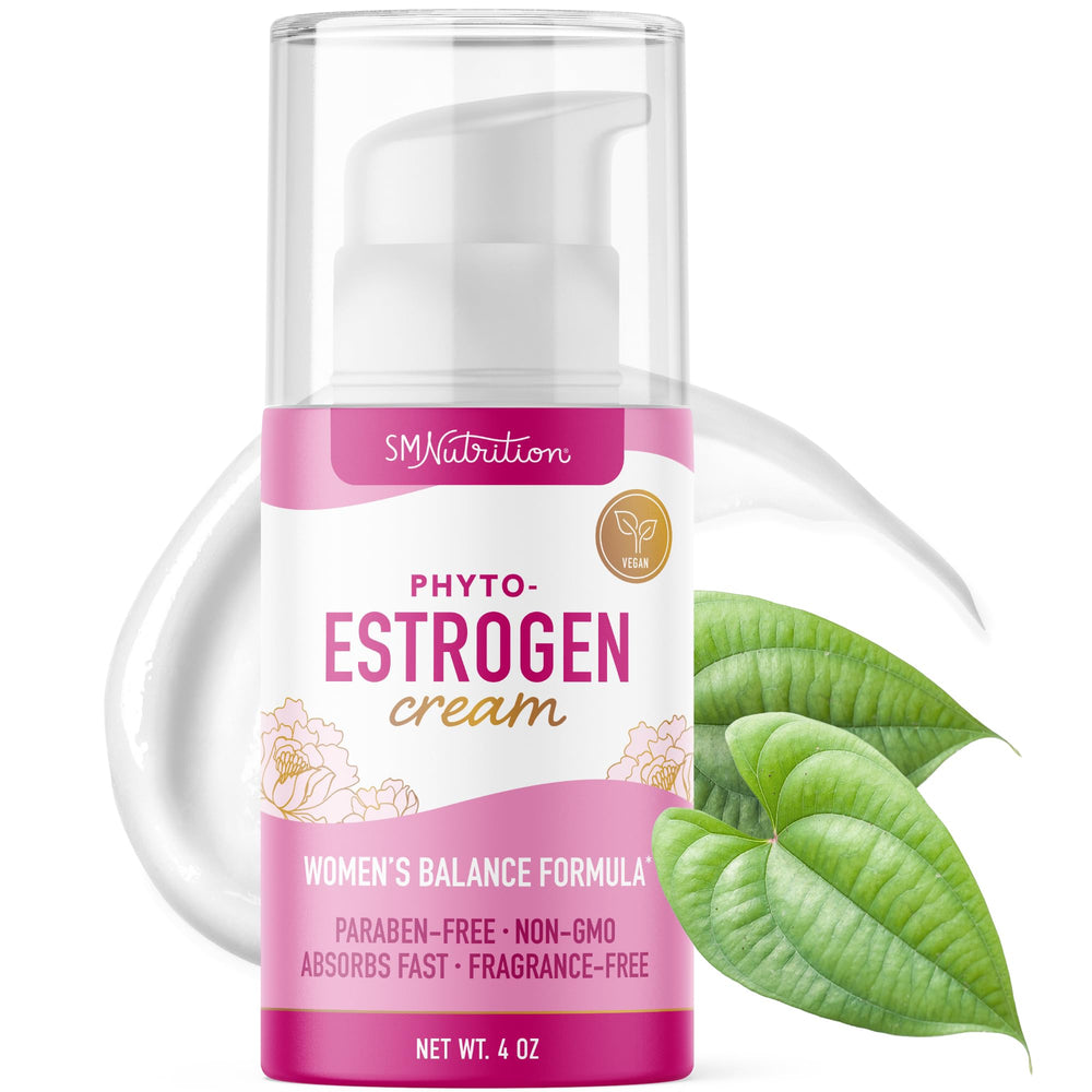 SMNutrition Phyto Estrogen Cream bottle ready for daily menopause support.