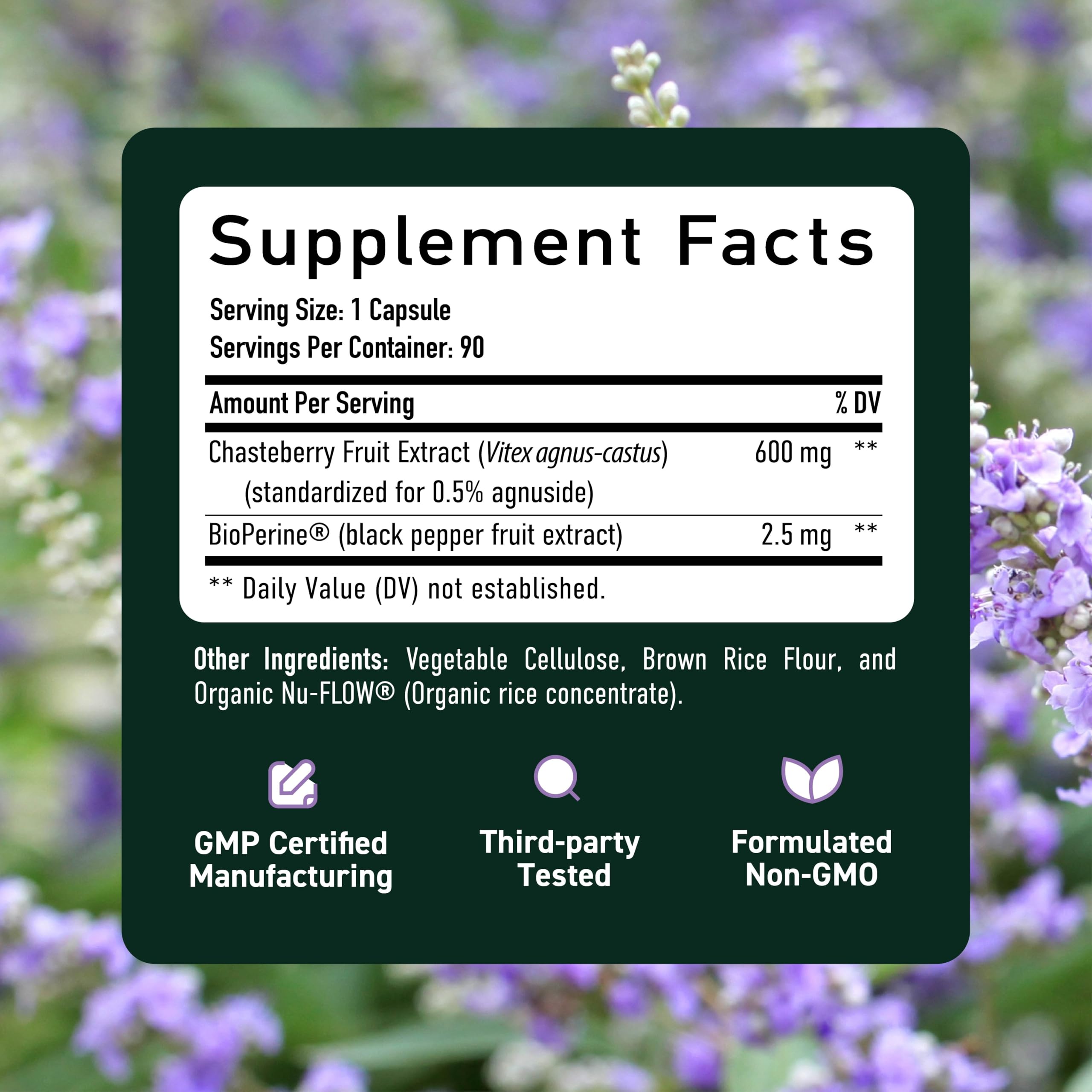 SMNutrition Vitex packaging shows vegetarian-friendly symbol.