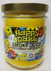 Smoke Odor Exterminator 13oz jar candle close-up highlights long burn time up to 70 hours.