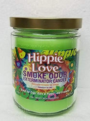 Smoke Odor Exterminator Hippie Love candle jar set for multi-room scent options