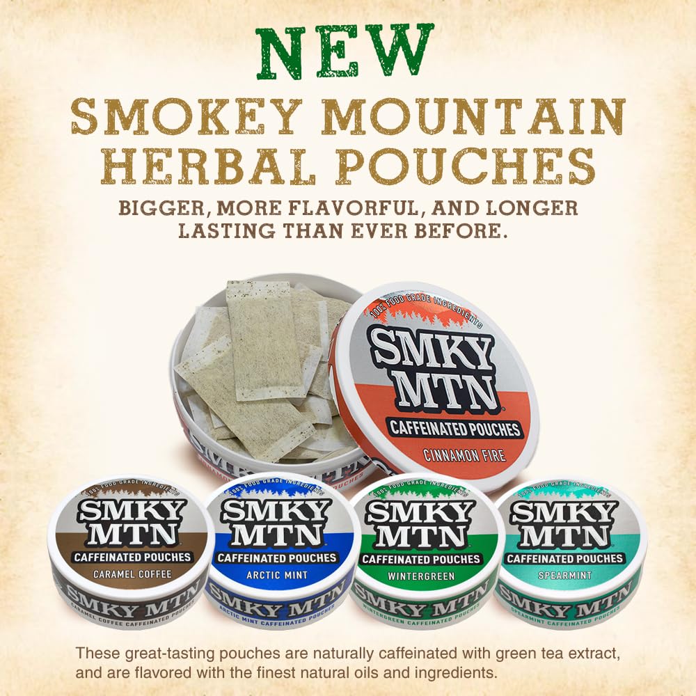 Smokey Mountain Caramel Coffee pouches for a rich caffeinated treat