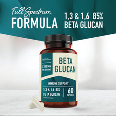 Smoky Mountain Naturals Beta Glucan bottle pour; easy on-the-go intake.