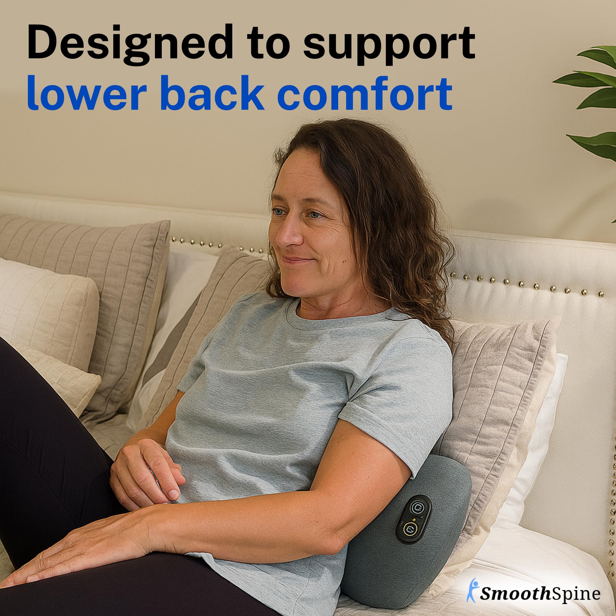 SmoothSpine back massager dimensions 23.6 by 9.8 by 4.7 inches for full coverage.
