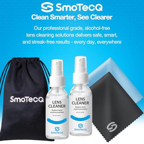 SmoTecQ Glasses Cleaner Kit use-scene cleaning smudges from glasses