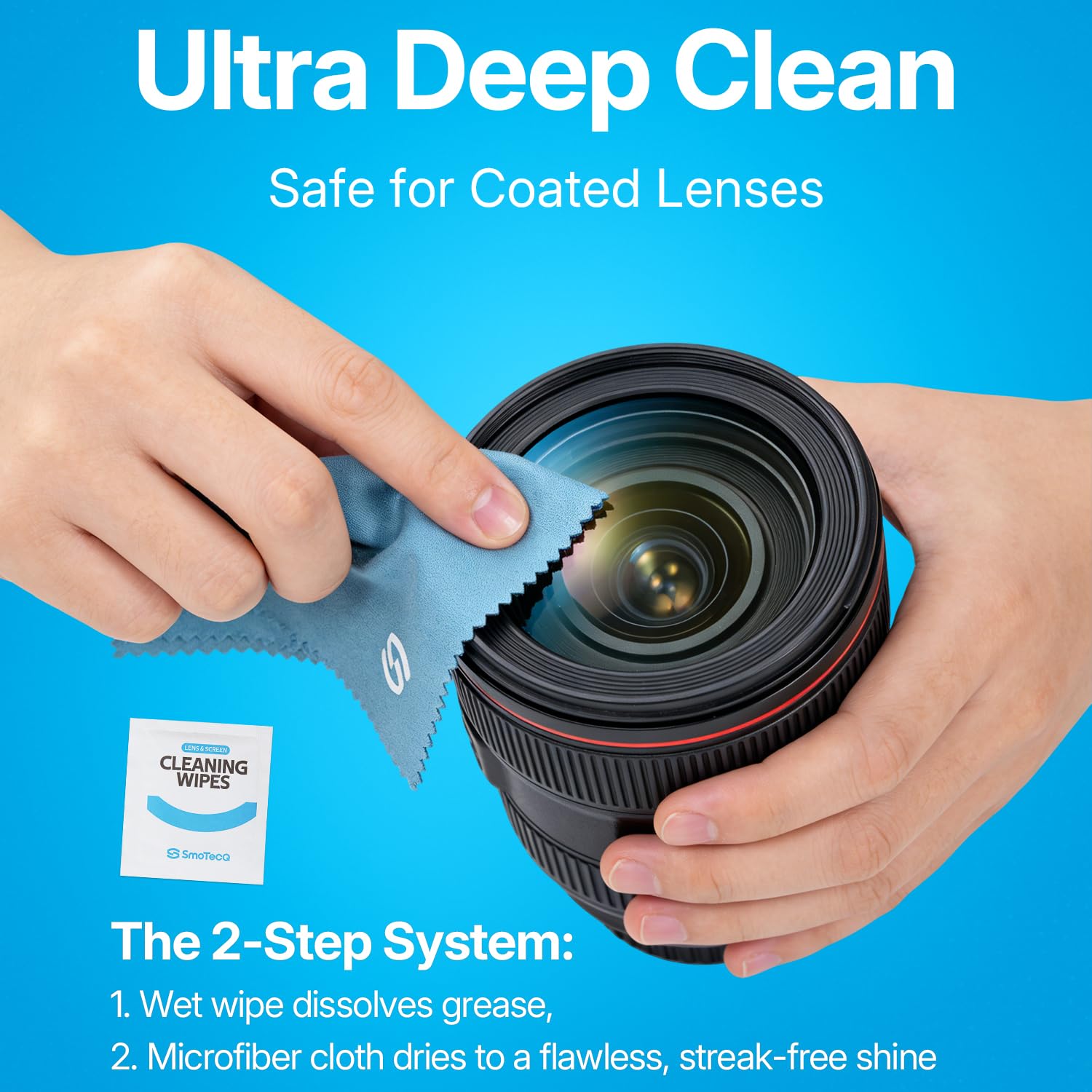 Streak-free lens cleaning for glasses and sunglasses.