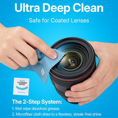 Streak-free lens cleaning for glasses and sunglasses.