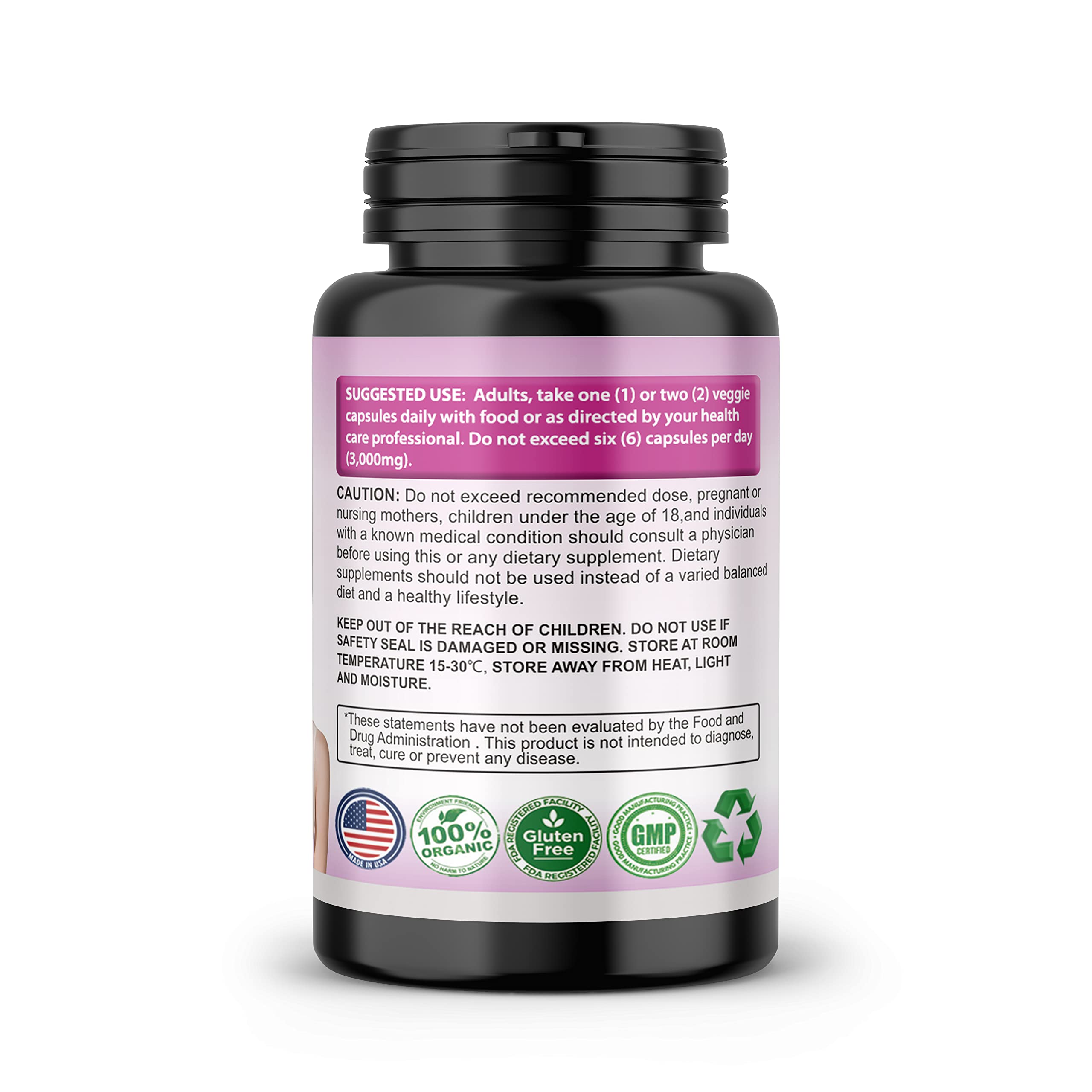 SMSHEALTHPRODUCTS Feminizer ingredients list with pueraria mirifica content.