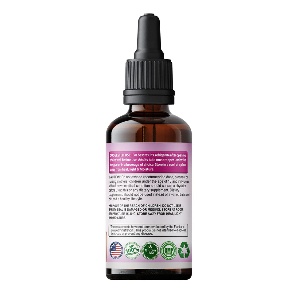 SMSHEALTHPRODUCTS Pueraria Mirifica Drops ingredients panel; clean formulation.