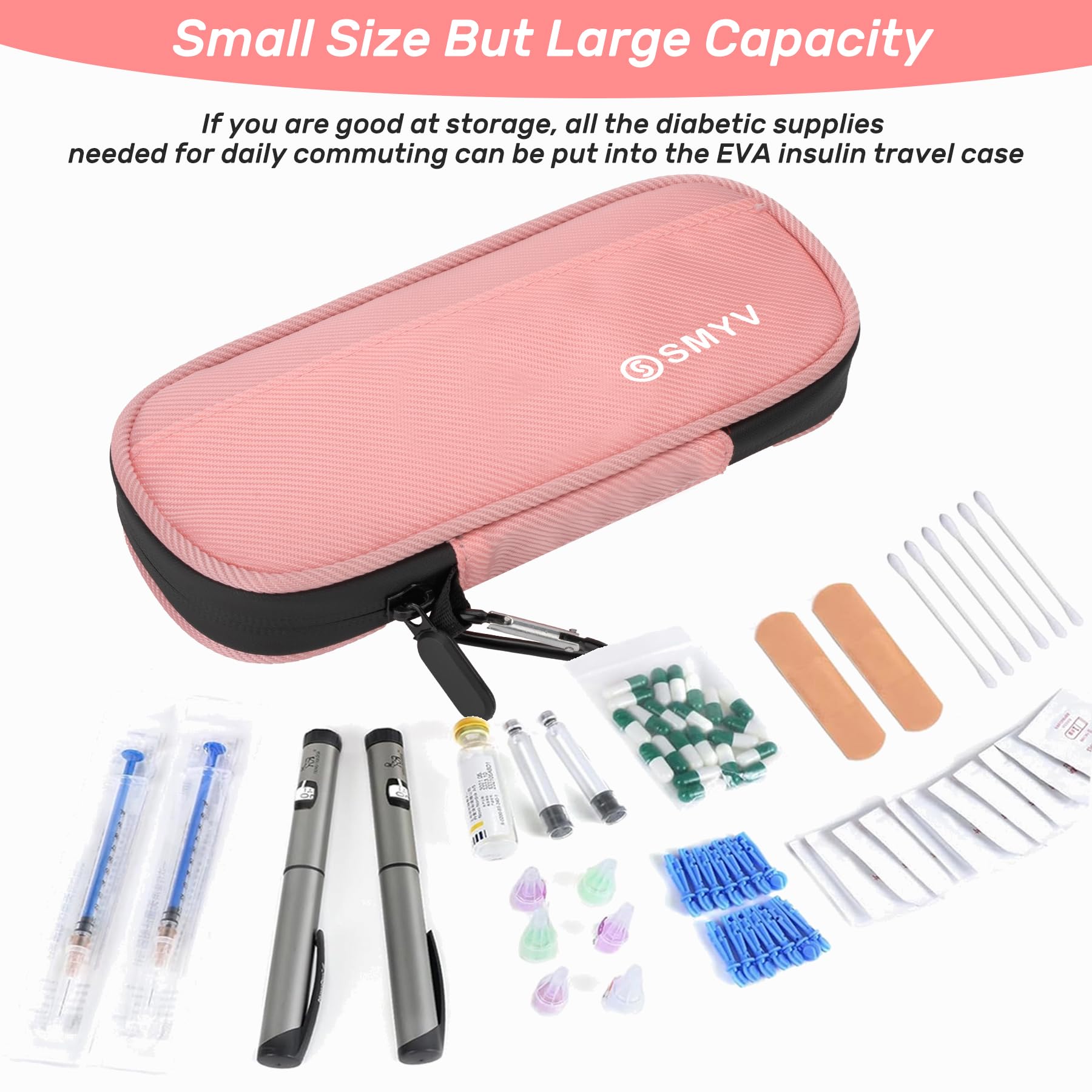SMYV insulin travel case compact design fits purses and backpacks