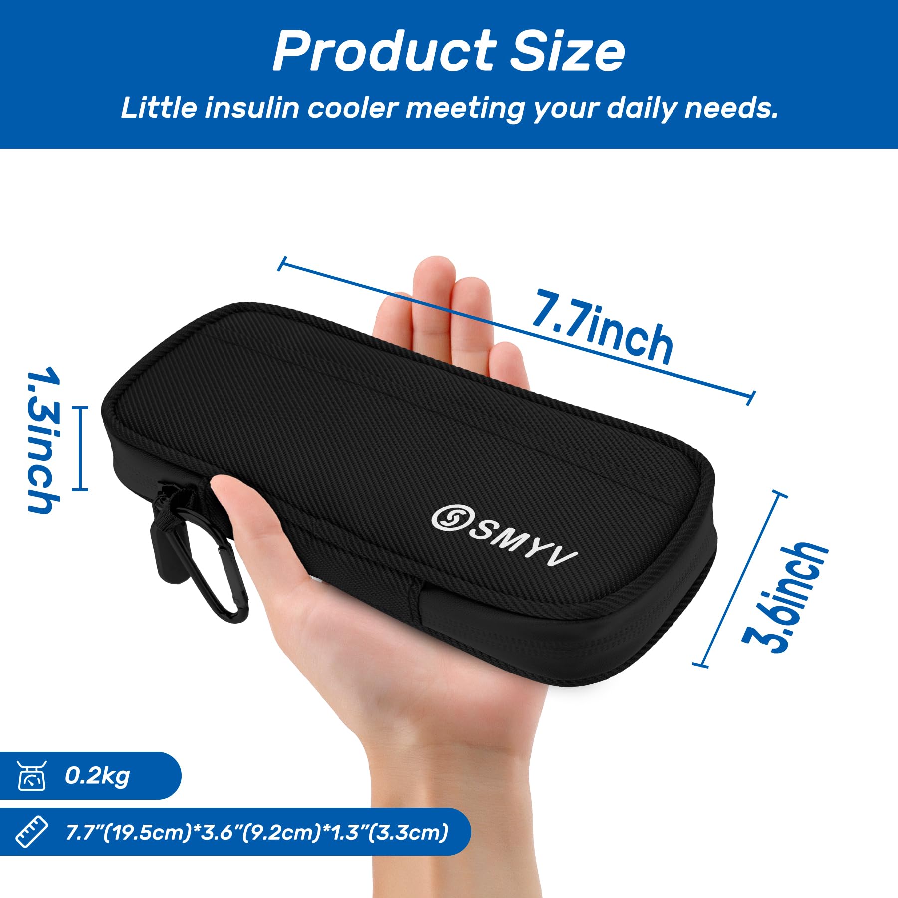 Interior SMYV con organizador para insulina y suministros