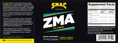 SNAC ZMA capsules closeup highlighting zinc, magnesium, and vitamin B6