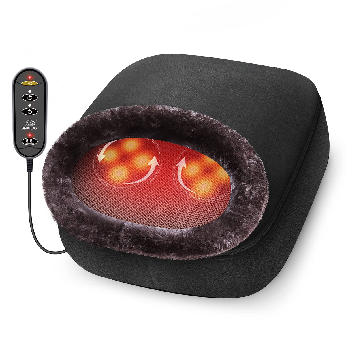 Snailax 2-in-1 foot massager with heat in action for relaxation