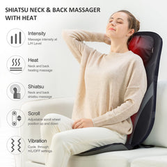 Snailax four neck massage nodes target neck tension with adjustable height