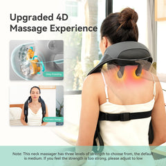 Snailax 4D deep kneading targets neck and shoulders for comfort