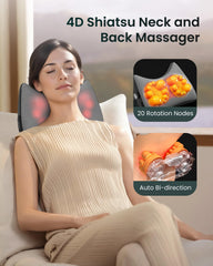 Snailax 4D kneading neck massager delivers customizable tension