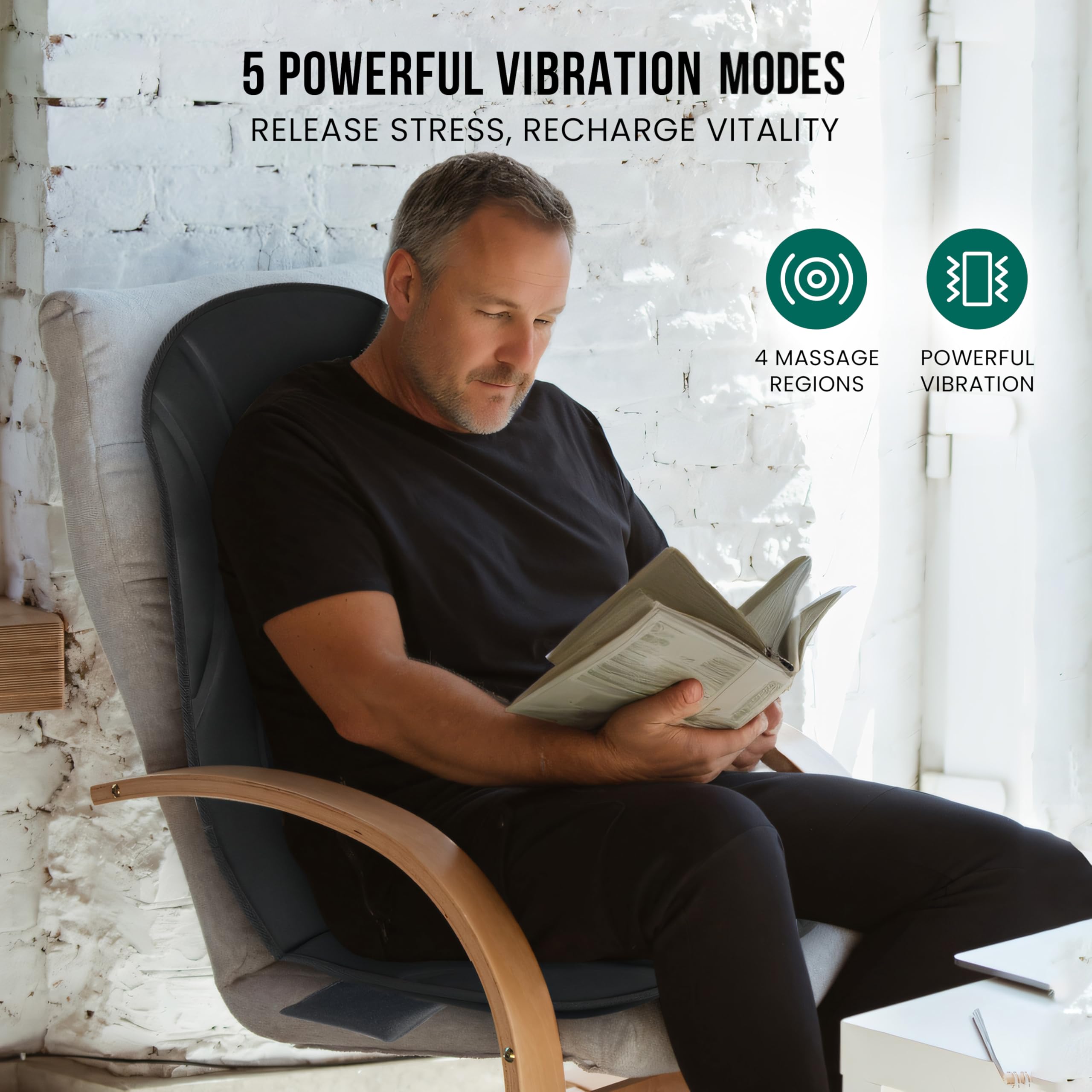 Snailax with 8 vibration motors for deep muscle relaxation in key zones.