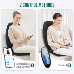 Snailax APP control screen demonstrates easy, personalized massage sessions.