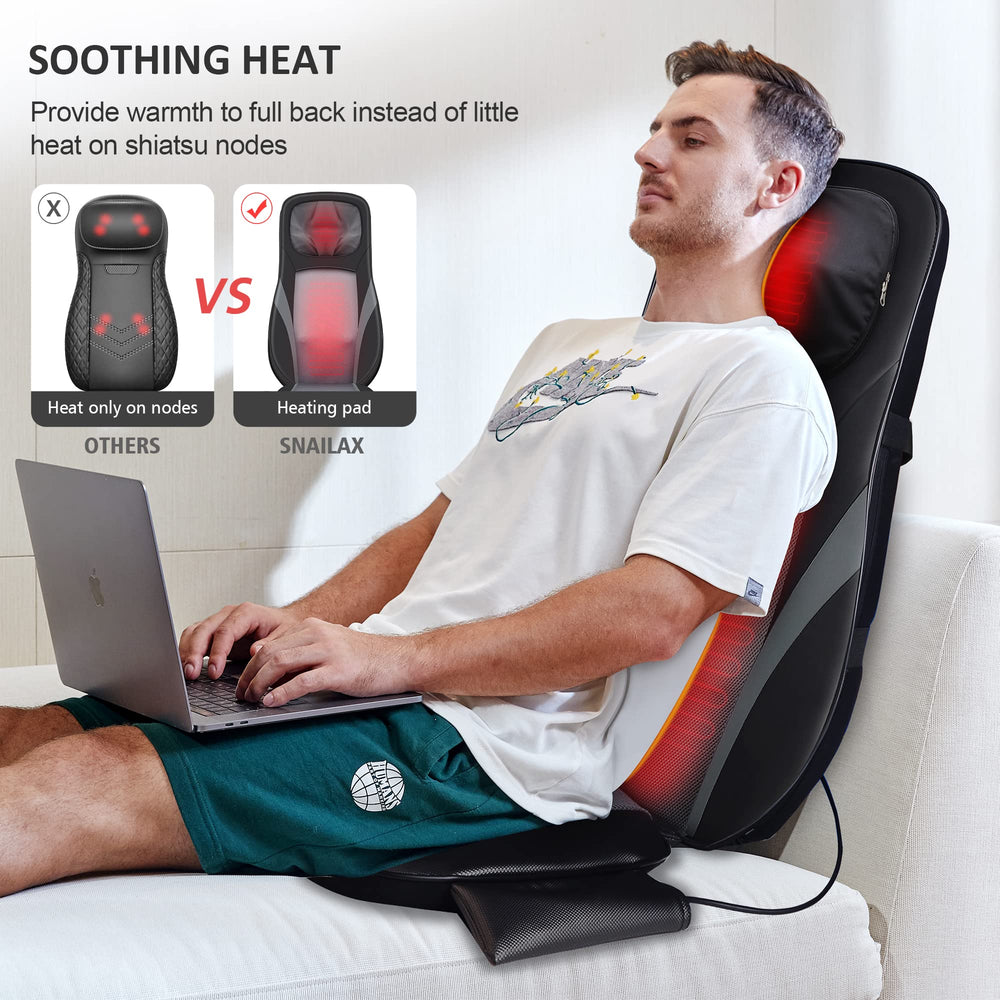 Snailax back heating pad adds warmth for muscle relaxation
