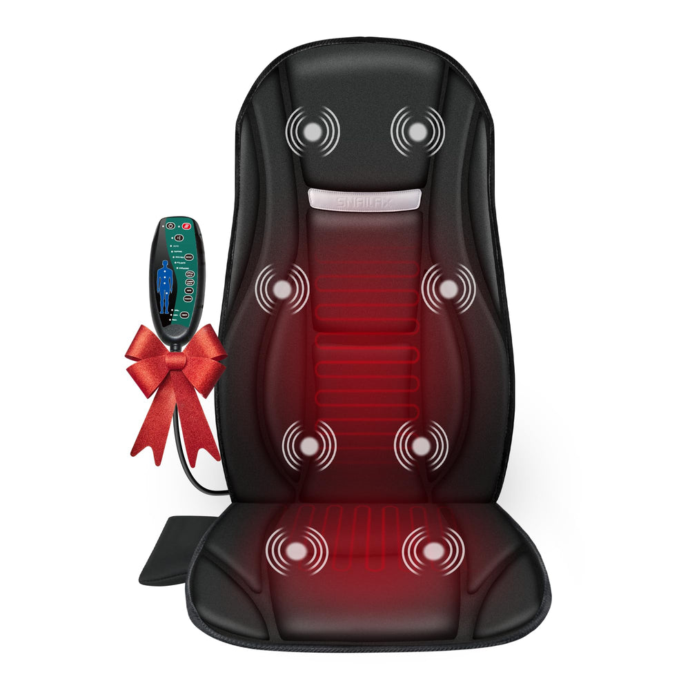 Snailax back massager with heat delivers soothing relief for the upper back.