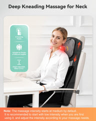 Back massage with heat delivers soothing warmth