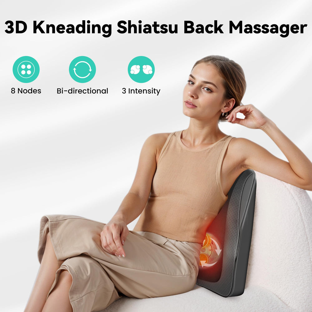 Snailax back massager remote control for easy on-the-go adjustments