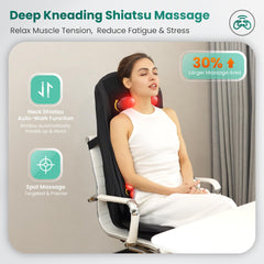 Snailax back and seat compression massage provides enhanced tension relief.