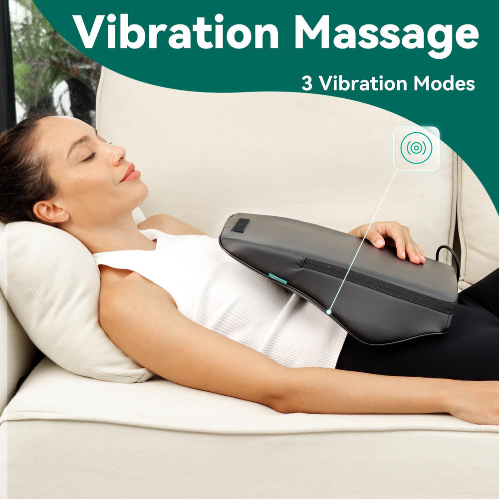 Snailax compact chair massager pad fits snugly on an office chair.