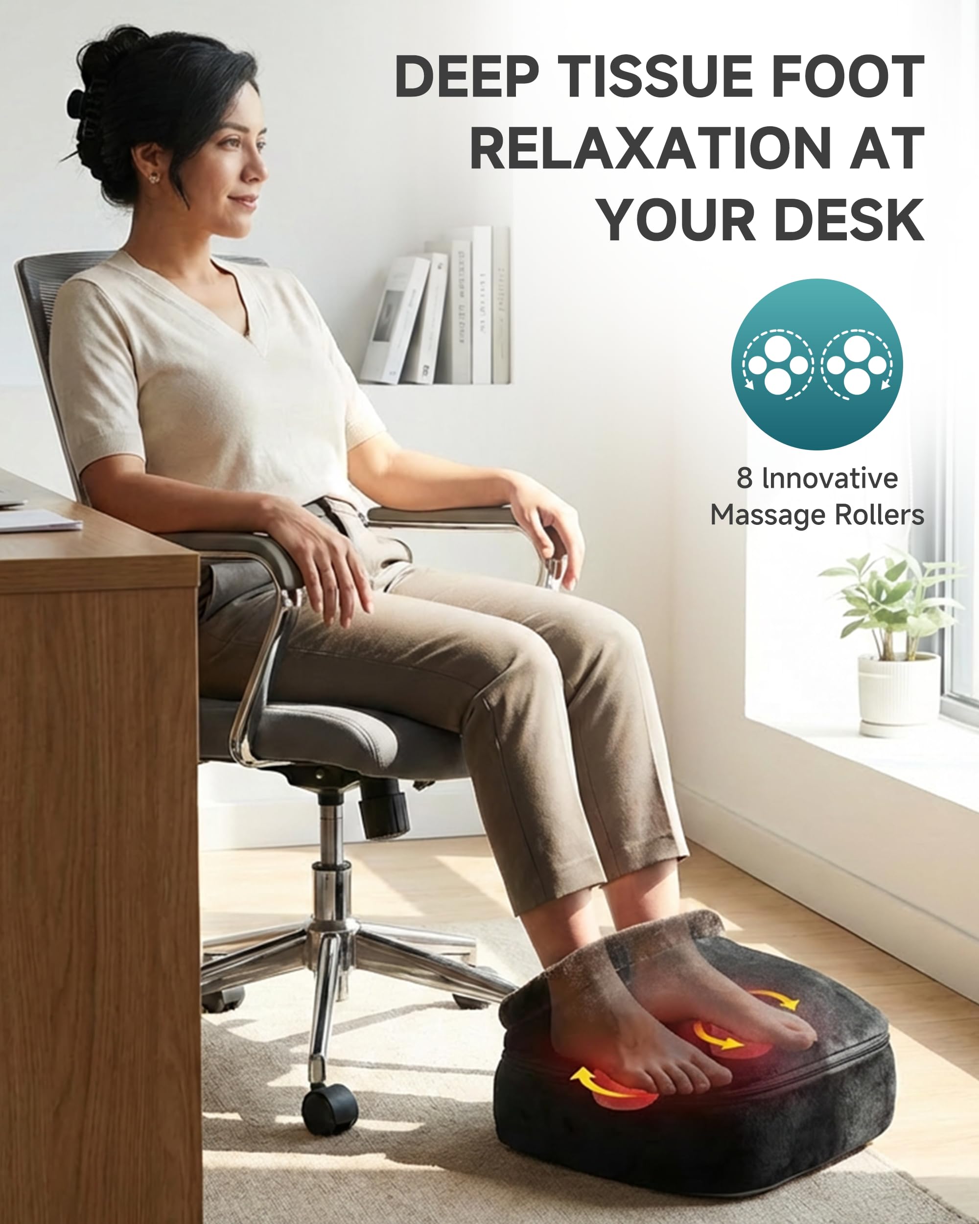 Compact and portable Snailax foot massager design.