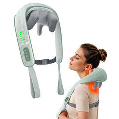Snailax cordless neck massager worn as a wearable device for hands-free relaxation.