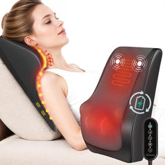 Snailax cordless shiatsu neck massager with heat zone for targeted relief.