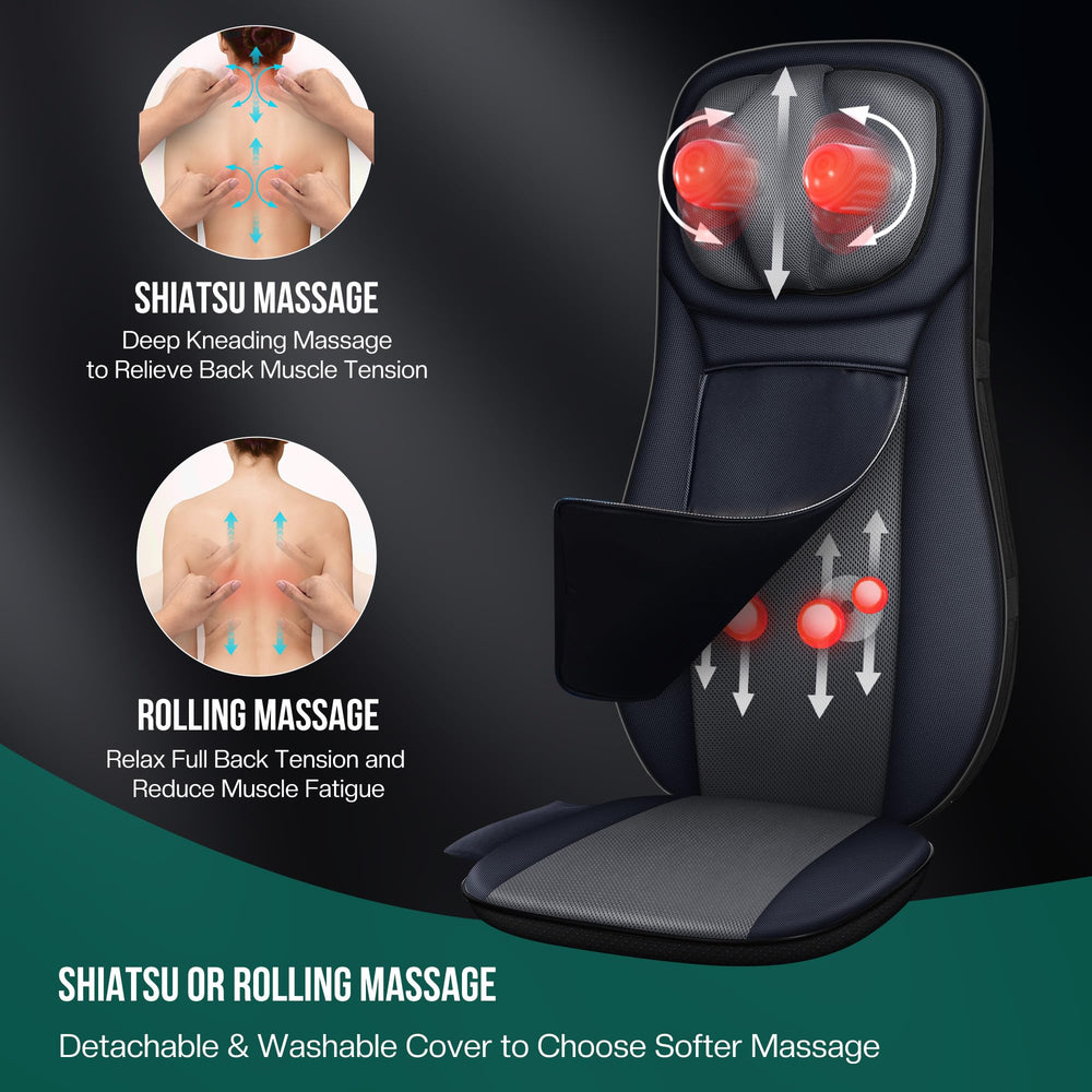 Snailax Deep Kneading Nodes provide a rolling massage along the spine.