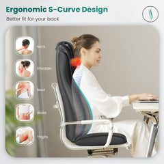 Snailax deep kneading shiatsu nodes target neck and shoulders for muscle relaxation.
