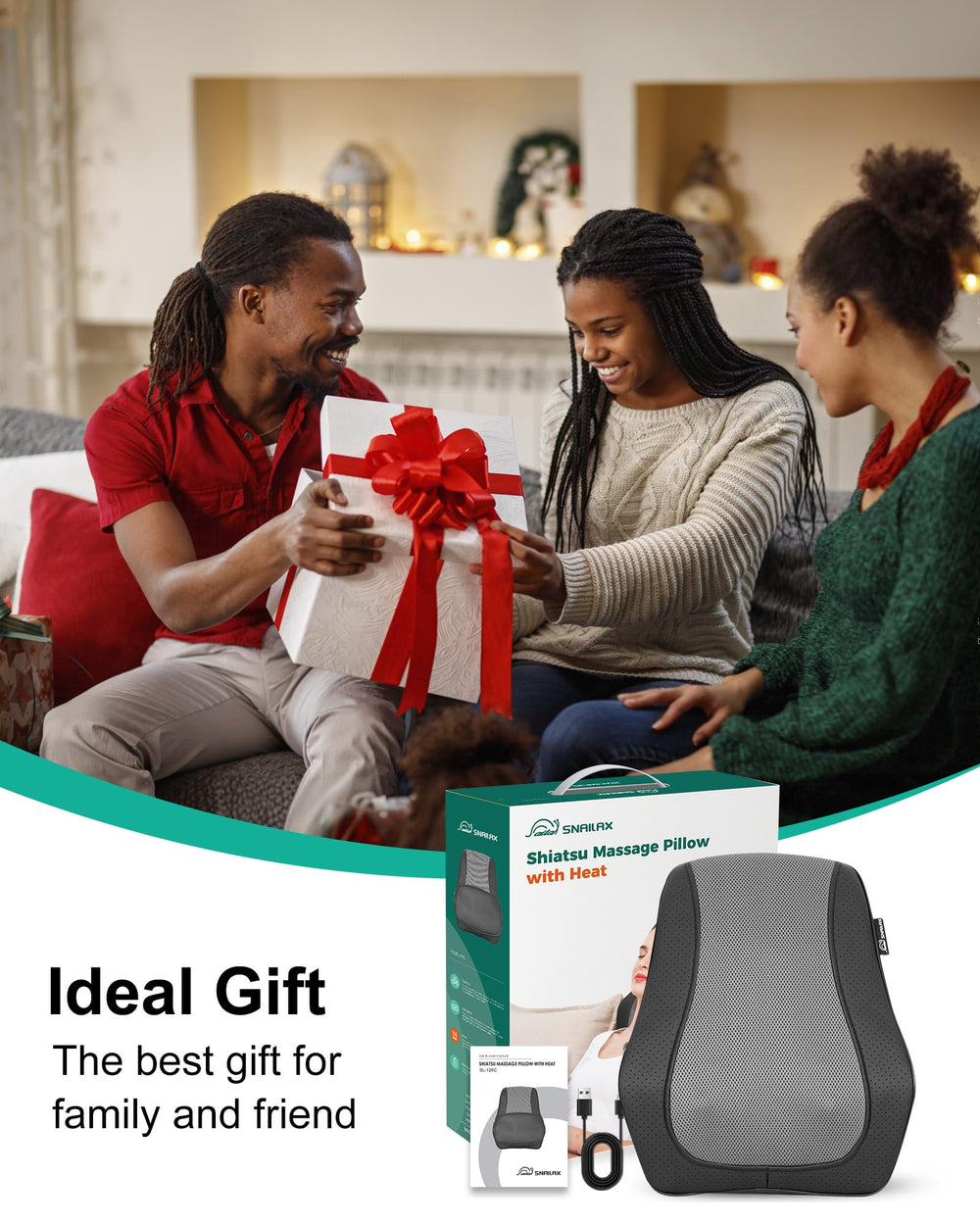 Snailax detachable flap adjusts intensity for personalized massage.
