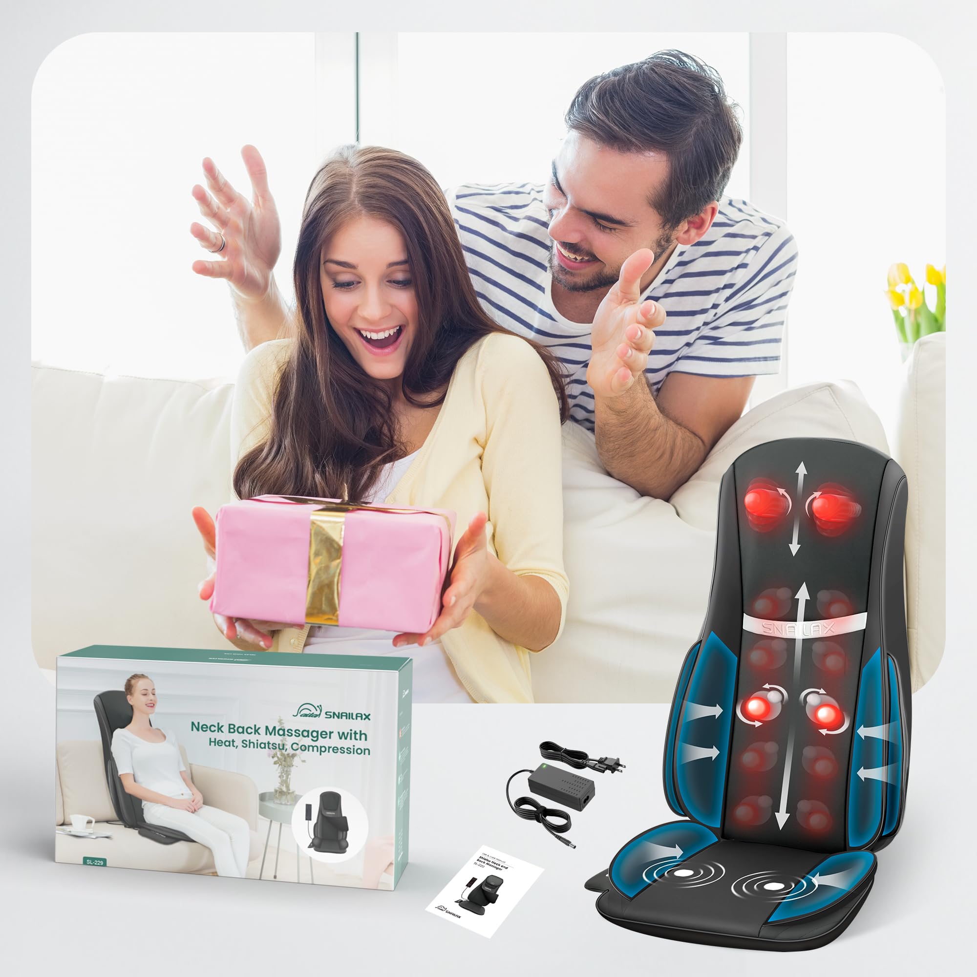 Snailax easy chair attachment turns any chair into a massager.