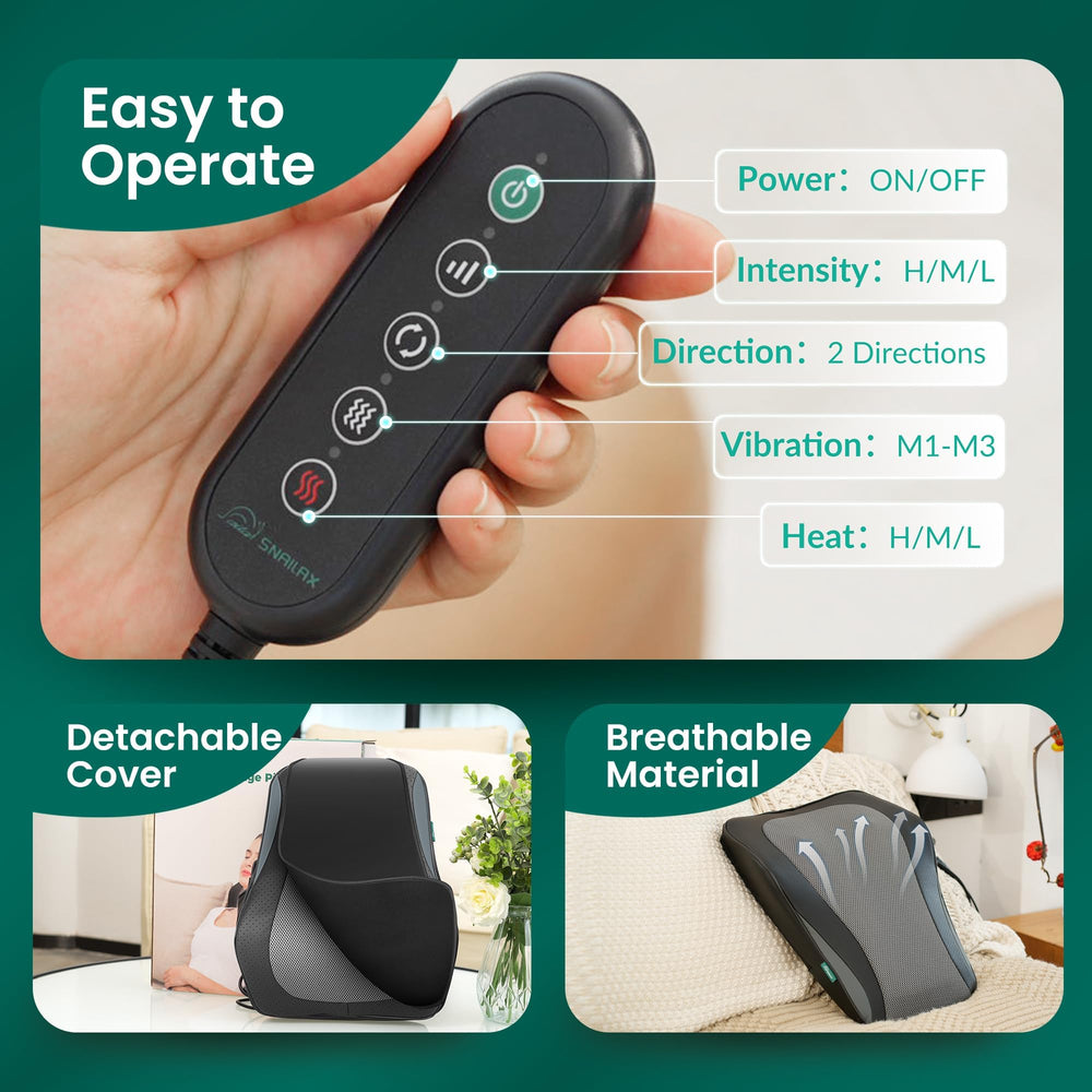 Snailax easy-use handheld controller lets you customize sessions.