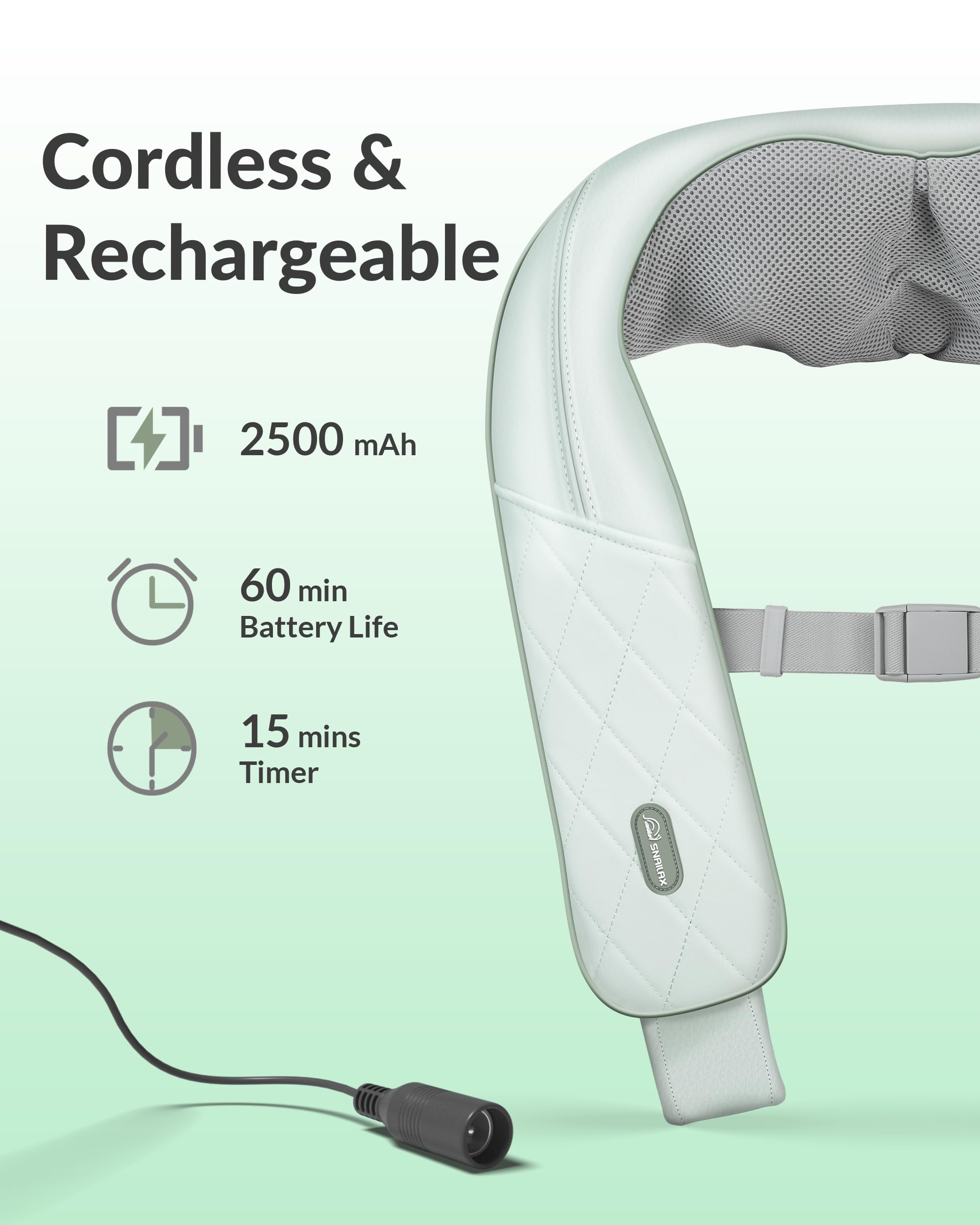 Snailax ergonomic design for easy handling during massage sessions