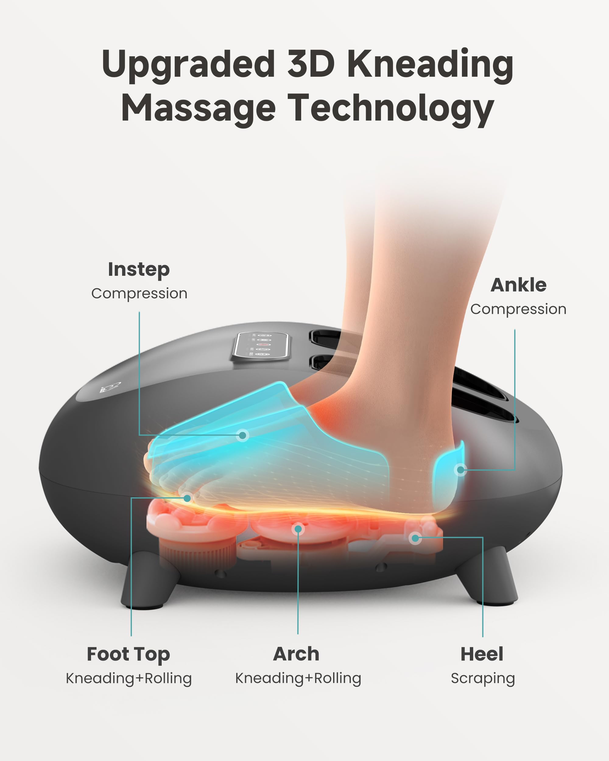 Snailax heat on instep ensures faster, even warming across feet.