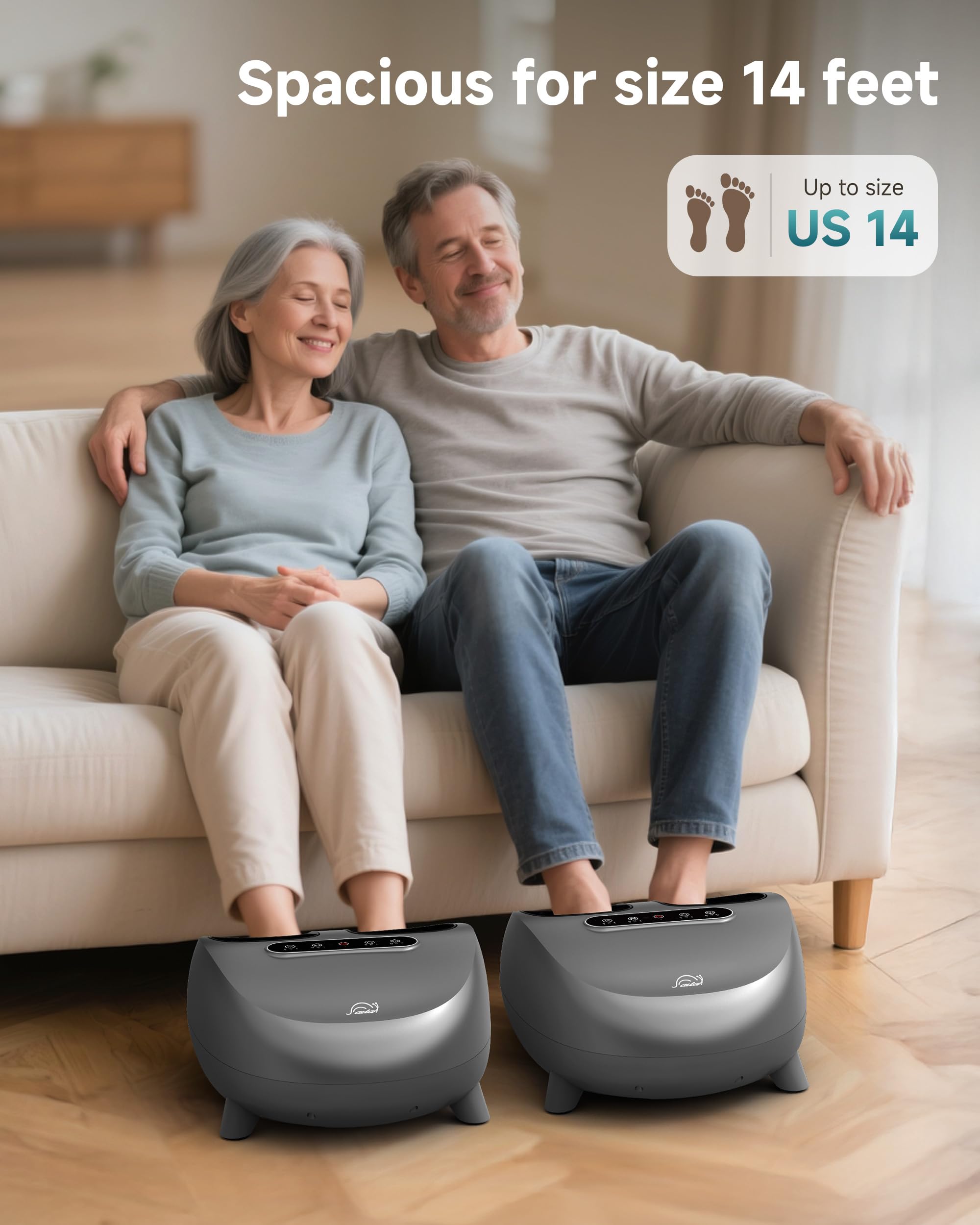 Snailax foot massager with deep kneading rollers targeting toes, arch, and heel.