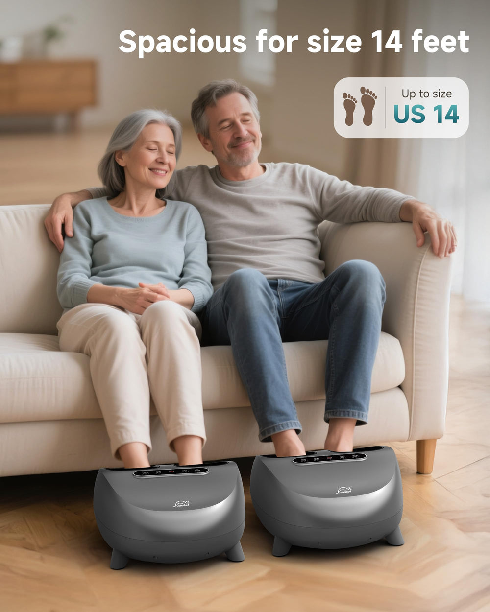 Snailax foot massager with deep kneading rollers targeting toes, arch, and heel.